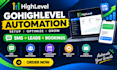 set up gohighlevel SMS follow up lead automation and appointment booking