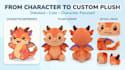 turn your character into a custom plush toy design