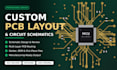 design custom pcb layout and circuit schematics