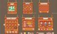 create  pixel game ui, icons, hub design rpg menu 2d retro interface, rpg ui kit