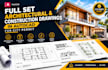 Full set architectural and construction drawings in autocad for city ...