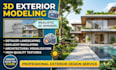 create realistic 3d models and exterior rendering with landscape lighting