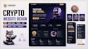 create meme coin art design website crypto meme coin doodle style animation