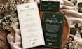 design a wedding invitation and matching event signage