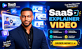 create an animated saas explainer video, app video, website demo