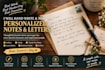 hand write and mail personalized note letters document signature scripted