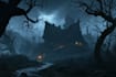 do mystical horror dark environment concept art or landscape