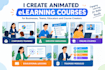 create an animated elearning course for corporate training and online education