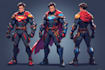 draw custom superhero characters with dynamic poses