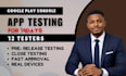 12 tester for google play apple store closed testing app testing for andriod IOS