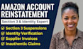 fix amazon identity verification issue, section 3 suspension, inauthentic issues