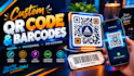 design custom qr code and barcode with logo