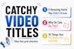 write engaging youtube scripts, titles and SEO descriptions