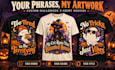 provide a halloween t shirt design bundle