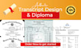 design high school diploma, ged certificate, high school, college transcript