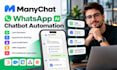 setup fix manychat whatsapp ai chatbot lead booking CRM API automation many chat