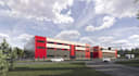 restructure old industrial building,cgi warehouse complex, logistics park render