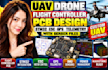 uav drone flight controller pcb design stm32 esc gps telemetry with gerber files
