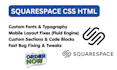 customize squarespace html css custom code website design redesign bugfix expert
