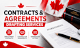 draft employment contract, termination letter and  contractor agreement