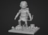 create a 3d character sculpt for 3d printing
