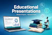 educational presentations, student projects, research slides