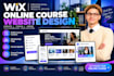 do wix online course content, membership page, course creation, ai course video