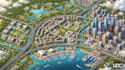 create master plan map, site development map and urban planning illustration