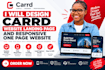design carrd website landing page and responsive one page website