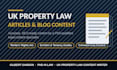 write UK property law articles and blog content