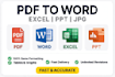 convert pdf to editable word excel ppt with same formatting
