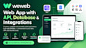 build your weweb web app with api, database and integrations