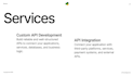 develop custom rest apis and integrate third party apis