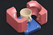 design ceramic slip casting mold, pottery plaster mold, 3d printable stl