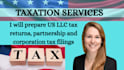 prepare US tax returns for llc, partnership and corporation