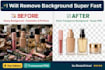 do super fast background removal transparent white