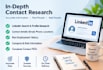 do contact research and professional research