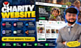 build charity website with donation and fundraising features