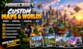 build custom minecraft maps, spawn, survival, medieval, and rpg worlds