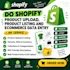do shopify product upload, product listing and ecommerce data entry