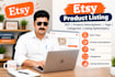 do etsy product listing and store management