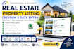 do real estate property listing creation listing data entry property data entry