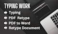 retype scanned pdfs, images and handwritten documents