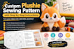 make a custom plushie sewing pattern with step by step instructions