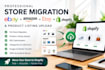 do ebay amazon wix etsy store migration to shopify product listing upload