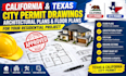 design california city permit and texas permit drawings and floor plans