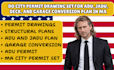 do city permit drawing set for adu, jadu, deck, and garage conversion plan in ma