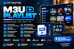 setup m3u playlist, strong 8k, live TV app, restream connection with panel