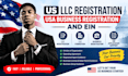 do US llc registration, USA business registration and ein