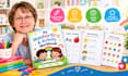 create interactive children handwriting letter tracing workbook, kids activity
